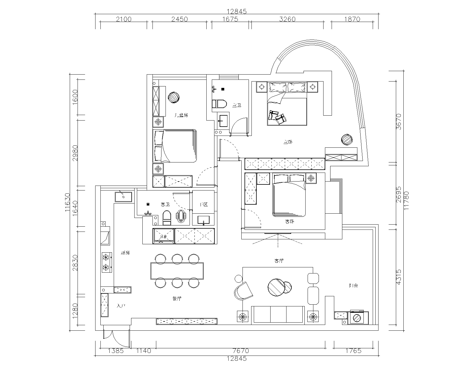 三葉石新作 | 華泰壹品125㎡，簡約純粹的美